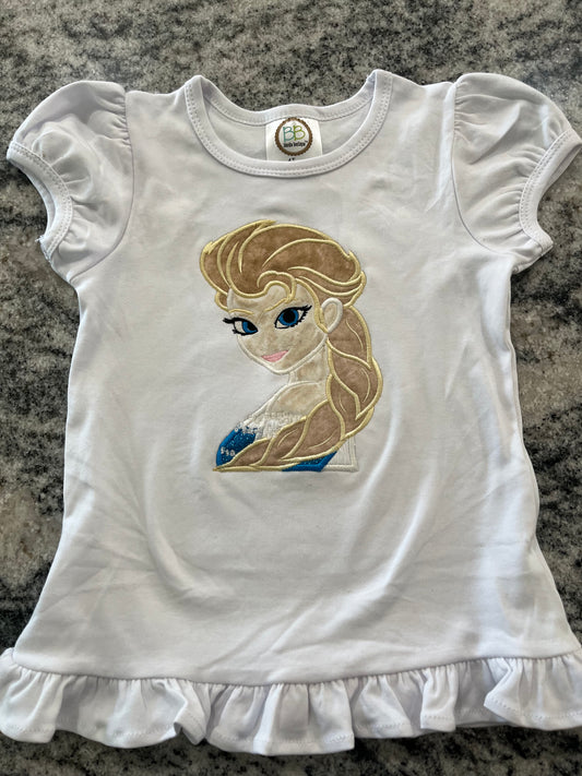 Elsa Embroidered Kids Shirt