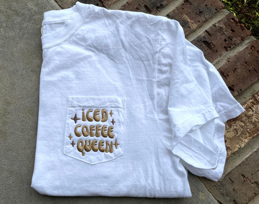 Iced Coffee Queen Embroidered