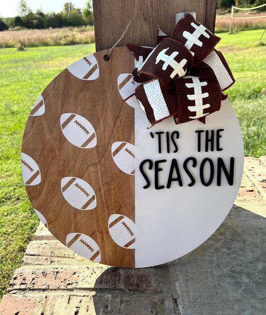 Football Door Hanger 'Tis the Season