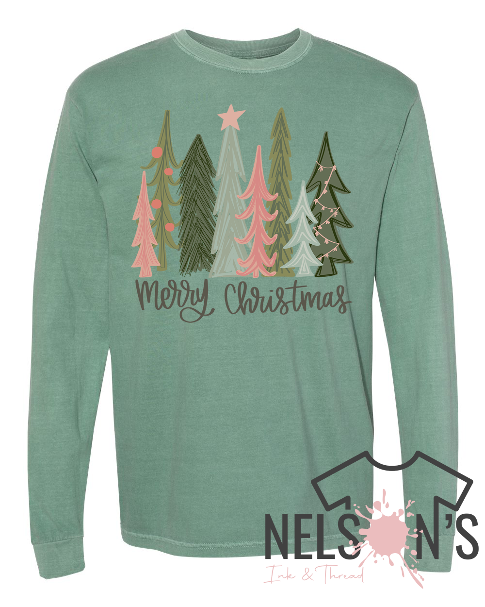 Merry Christmas Tree Long Sleeve