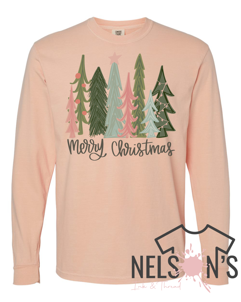 Merry Christmas Tree Long Sleeve