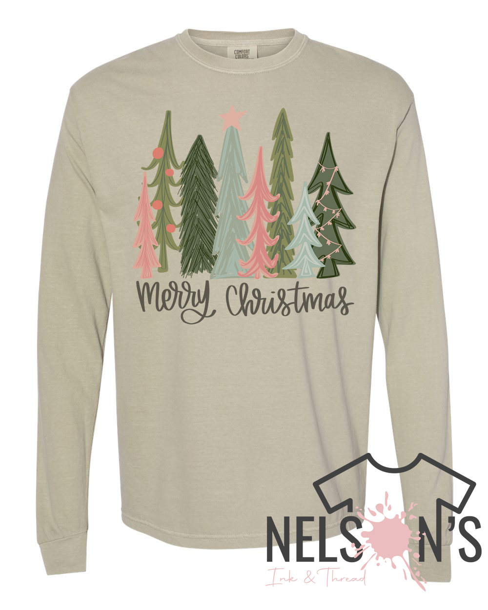 Merry Christmas Tree Long Sleeve