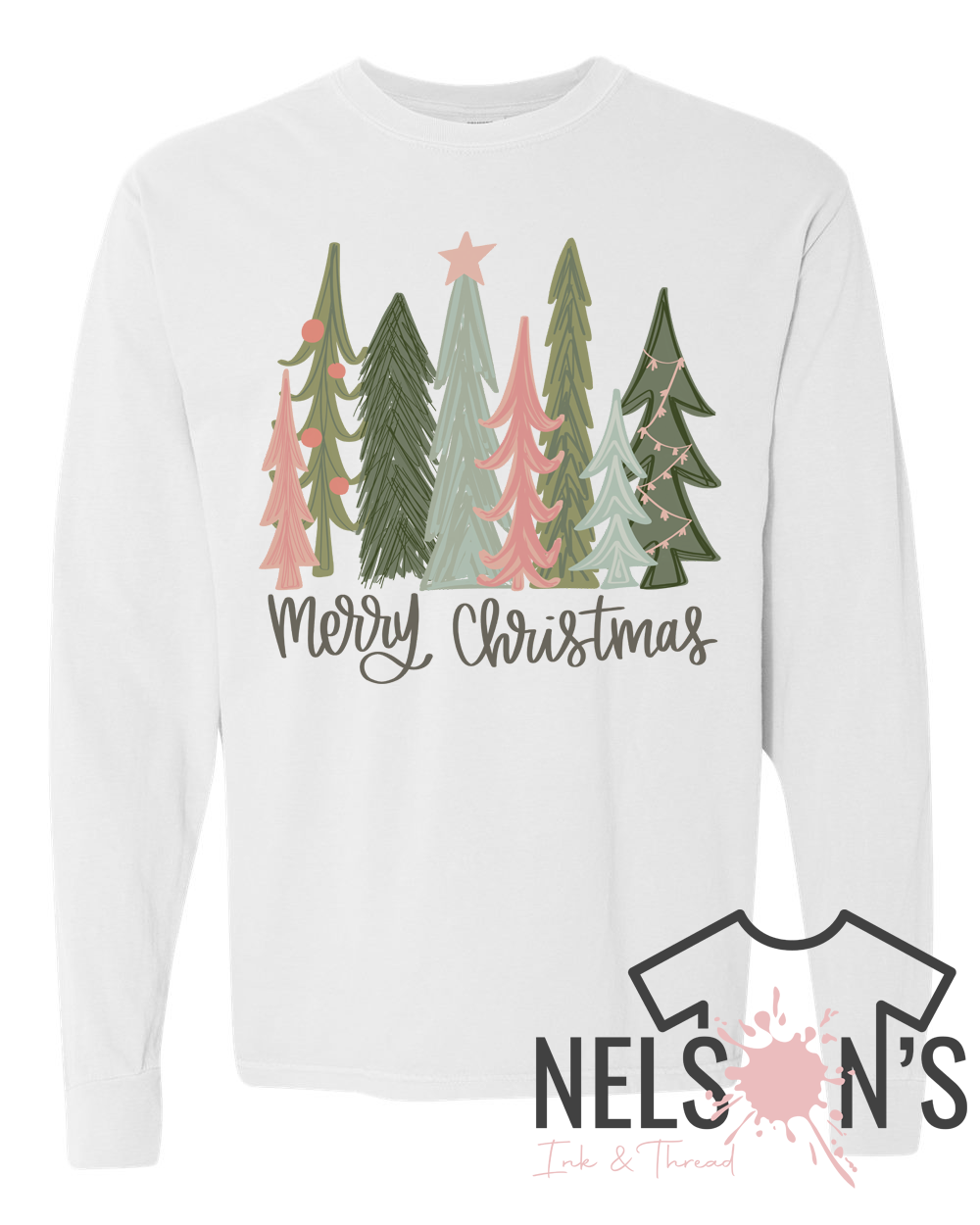 Merry Christmas Tree Long Sleeve